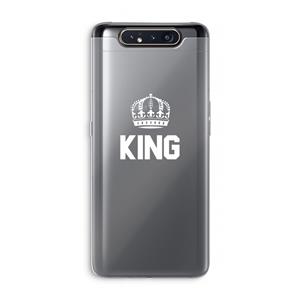 CaseCompany King zwart: Samsung Galaxy A80 Transparant Hoesje