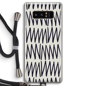 CaseCompany Marrakech Zigzag: Samsung Galaxy Note 8 Transparant Hoesje met koord