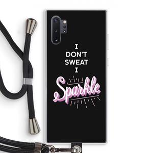 CaseCompany Sparkle quote: Samsung Galaxy Note 10 Plus Transparant Hoesje met koord