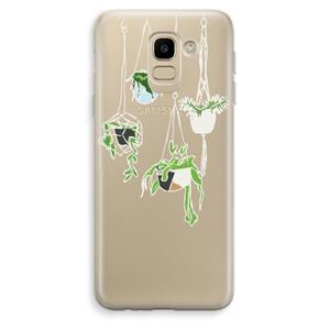 CaseCompany Hang In There: Samsung Galaxy J6 (2018) Transparant Hoesje