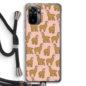 CaseCompany Alpacas: Xiaomi Redmi Note 10 Pro Transparant Hoesje met koord