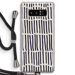 CaseCompany Moroccan stripes: Samsung Galaxy Note 8 Transparant Hoesje met koord