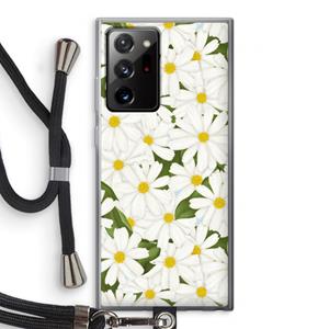 CaseCompany Summer Daisies: Samsung Galaxy Note 20 Ultra / Note 20 Ultra 5G Transparant Hoesje met koord