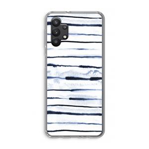 CaseCompany Ink Stripes: Samsung Galaxy A32 5G Transparant Hoesje