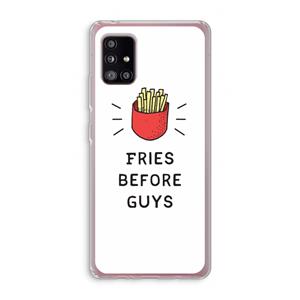 CaseCompany Fries before guys: Samsung Galaxy A51 5G Transparant Hoesje