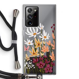 CaseCompany Painted wildflowers: Samsung Galaxy Note 20 Ultra / Note 20 Ultra 5G Transparant Hoesje met koord