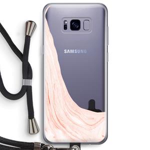 CaseCompany Peach bath: Samsung Galaxy S8 Plus Transparant Hoesje met koord