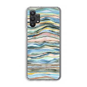 CaseCompany Watercolor Agate: Samsung Galaxy A32 5G Transparant Hoesje