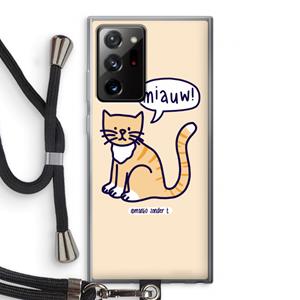 CaseCompany Miauw: Samsung Galaxy Note 20 Ultra / Note 20 Ultra 5G Transparant Hoesje met koord