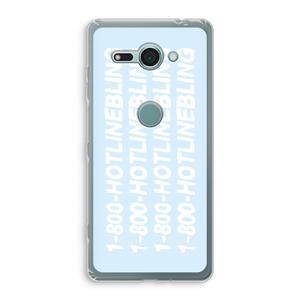 CaseCompany Hotline bling blue: Sony Xperia XZ2 Compact Transparant Hoesje