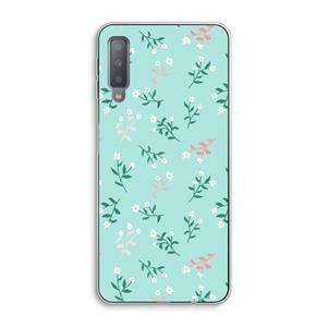CaseCompany Small white flowers: Samsung Galaxy A7 (2018) Transparant Hoesje