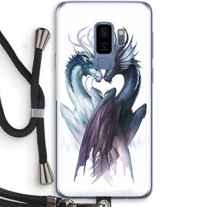 CaseCompany Yin Yang Dragons: Samsung Galaxy S9 Plus Transparant Hoesje met koord