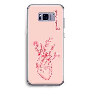 CaseCompany Blooming Heart: Samsung Galaxy S8 Transparant Hoesje