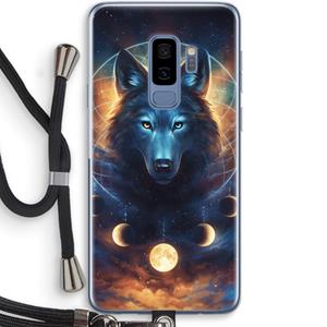 CaseCompany Wolf Dreamcatcher: Samsung Galaxy S9 Plus Transparant Hoesje met koord