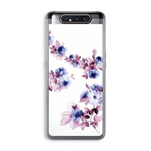 CaseCompany Waterverf bloemen: Samsung Galaxy A80 Transparant Hoesje