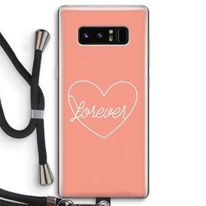 CaseCompany Forever heart: Samsung Galaxy Note 8 Transparant Hoesje met koord