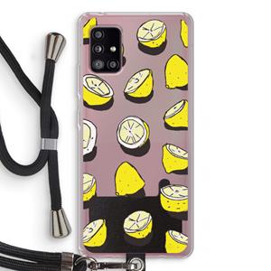 CaseCompany When Life Gives You Lemons...: Samsung Galaxy A51 5G Transparant Hoesje met koord