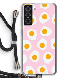 CaseCompany Dancing eggs: Samsung Galaxy S21 FE Transparant Hoesje met koord