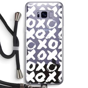 CaseCompany XOXO: Samsung Galaxy S8 Plus Transparant Hoesje met koord