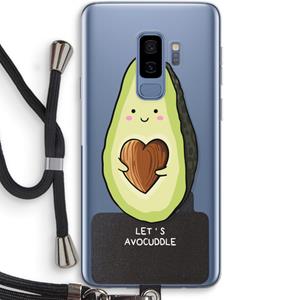 CaseCompany Avocuddle: Samsung Galaxy S9 Plus Transparant Hoesje met koord