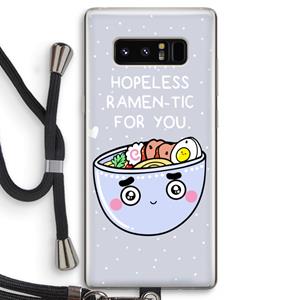 CaseCompany I'm A Hopeless Ramen-Tic For You: Samsung Galaxy Note 8 Transparant Hoesje met koord