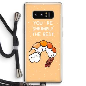 CaseCompany You're Shrimply The Best: Samsung Galaxy Note 8 Transparant Hoesje met koord