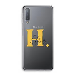 CaseCompany Amber Script: Samsung Galaxy A7 (2018) Transparant Hoesje