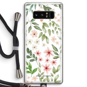 CaseCompany Botanical sweet flower heaven: Samsung Galaxy Note 8 Transparant Hoesje met koord