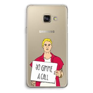 CaseCompany Gimme a call: Samsung Galaxy A3 (2016) Transparant Hoesje