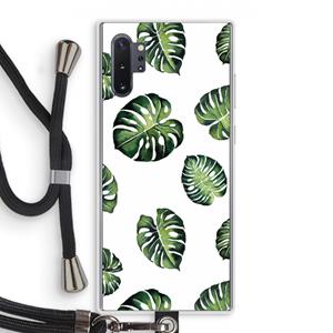 CaseCompany Tropische bladeren: Samsung Galaxy Note 10 Plus Transparant Hoesje met koord