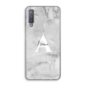 CaseCompany Ivory Marble: Samsung Galaxy A7 (2018) Transparant Hoesje