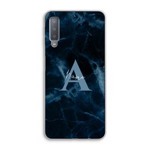 CaseCompany Midnight Marble: Samsung Galaxy A7 (2018) Transparant Hoesje