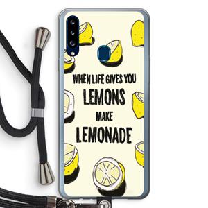 CaseCompany Lemonade: Samsung Galaxy A20s Transparant Hoesje met koord