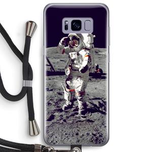 CaseCompany Spaceman: Samsung Galaxy S8 Plus Transparant Hoesje met koord