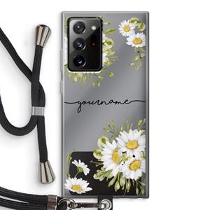 CaseCompany Daisies: Samsung Galaxy Note 20 Ultra / Note 20 Ultra 5G Transparant Hoesje met koord