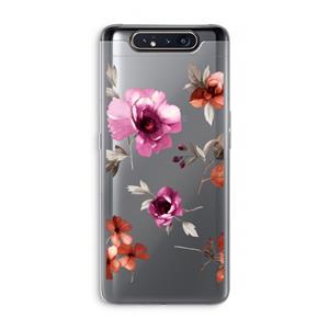 CaseCompany Geschilderde bloemen: Samsung Galaxy A80 Transparant Hoesje