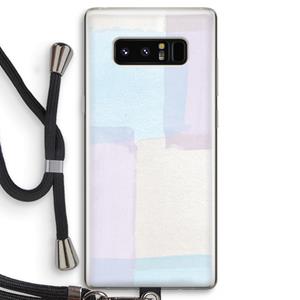 CaseCompany Square pastel: Samsung Galaxy Note 8 Transparant Hoesje met koord