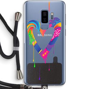 CaseCompany Melts My Heart: Samsung Galaxy S9 Plus Transparant Hoesje met koord