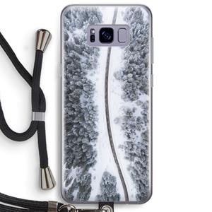 CaseCompany Snøfall: Samsung Galaxy S8 Plus Transparant Hoesje met koord