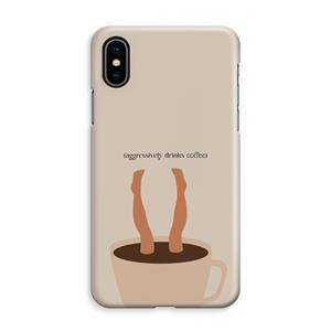 CaseCompany Aggressively drinks coffee: iPhone XS Max Volledig Geprint Hoesje