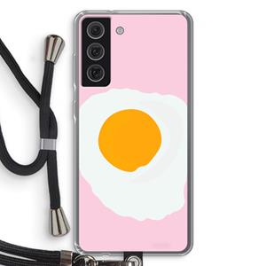 CaseCompany Sunny side up: Samsung Galaxy S21 FE Transparant Hoesje met koord