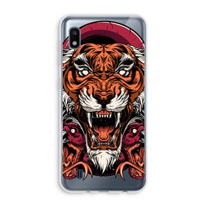 CaseCompany Tiger and Rattlesnakes: Samsung Galaxy A10 Transparant Hoesje