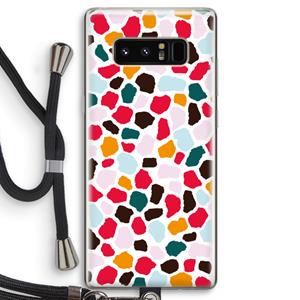 CaseCompany Colored Giraffe: Samsung Galaxy Note 8 Transparant Hoesje met koord