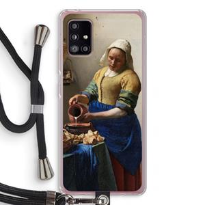 CaseCompany The Milkmaid: Samsung Galaxy A51 5G Transparant Hoesje met koord
