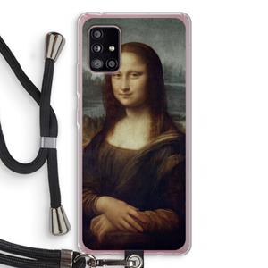 CaseCompany Mona Lisa: Samsung Galaxy A51 5G Transparant Hoesje met koord