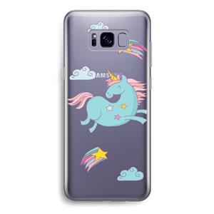 CaseCompany Vliegende eenhoorn: Samsung Galaxy S8 Transparant Hoesje
