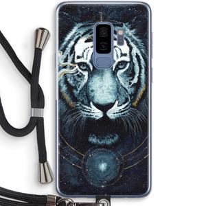 CaseCompany Darkness Tiger: Samsung Galaxy S9 Plus Transparant Hoesje met koord