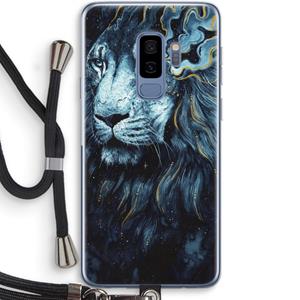 CaseCompany Darkness Lion: Samsung Galaxy S9 Plus Transparant Hoesje met koord