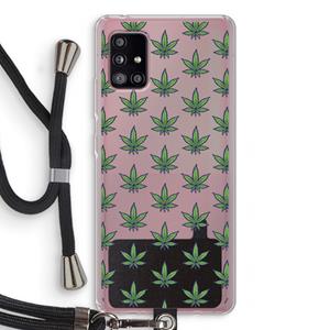 CaseCompany Weed: Samsung Galaxy A51 5G Transparant Hoesje met koord