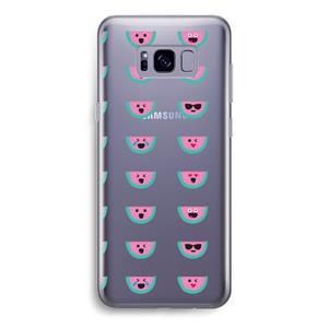 CaseCompany Smiley watermeloenprint: Samsung Galaxy S8 Transparant Hoesje
